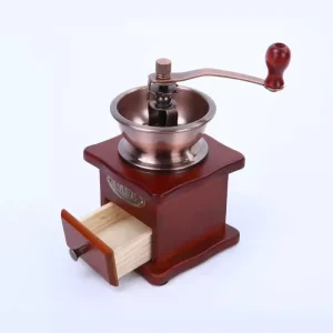 Mini Hand-crank Coffee Grinder Manual Wooden and Iron Retro Style Home-use Grinder for Espresso Machines