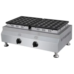 Mini Pancake Maker Double Head Nonstick 50 Holes Poffertjes Grill Machine Commercial Electric Muffin Maker