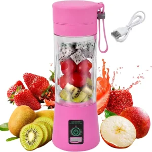 Mini Personal Smoothie Juicer Cup Mixer Portable Juicer Blender With Rechargeable USB and 6 Blades for Gym Office Travel