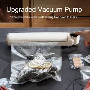 Mini Plastic Vacuum Sealer Machine Electric Food Saver with Plug-in Design for Kitchen and RV Storage