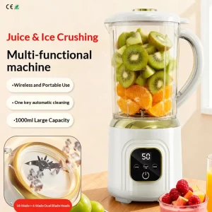 Mini Portable Battery Powered Citrus Juicer Blender with 3000mAh USB Rechargeable for Commercial & Outdoor Use