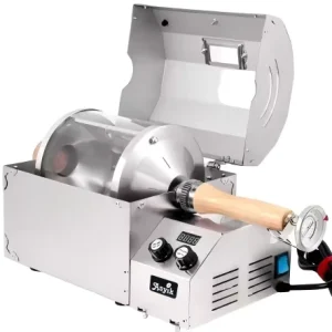 Mini Portable Electric Home Bean Roasting Machine 400g Capacity Auto Coffee Roaster Transparent Glass Drum
