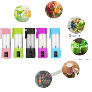 Mini Portable Electric Rechargeable Usb Portable Fresh Juicer Blender 6 Blades Fruit Mixers Juicer