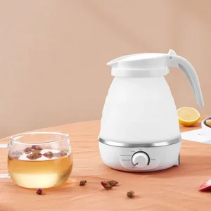 Mini Portable Fold Electric Kettle Thermostat Keep Warm Home Travel Business Automatic Power Off Silicone Stainless Steel Safety