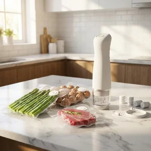 Mini Portable Handheld Vacuum Sealer USB Rechargeable Cordless Vacuum Food Saver Machine One Button Operation