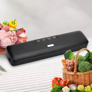 Mini Portable Stand Table Electric Fully Automatic Low Noise Household Packaging Bags Food Vacuum Sealer ABS Plastic Housing