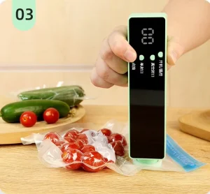Mini Rechargeable Plastic Eco friendly Semi Automatic Class Energy Efficient Vacuum Sealing Machine Household Food Sealer