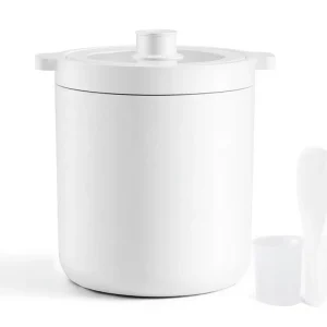 Mini Rice Cooker 2-Cup Uncooked 4 Cooking Functions 24-Hour Preset Heat Preservation Non-Stick Ceramic Coating Timer Keep