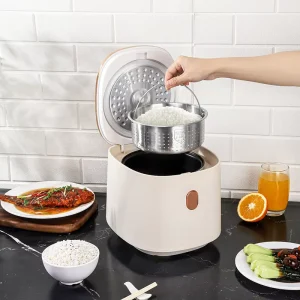 Mini Rice Cooker Multi functional Capacity Non Stick Coating Portable Fast Cooking Electric