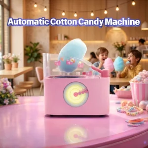 Mini Smart Cotton Candy Maker with Automatic Sugar Control for Kids Parties & Home Use