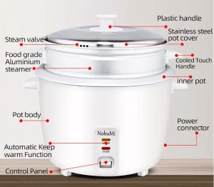 Mini Smart Digital Non-Stick Thick Inner Pot 1.8L 2L Multi-Functional Rice Cooker for Dormitory Home Appliance