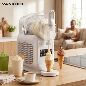 Mini Soft Ice Cream Maker 7 Preset Settings Slushie Machine for Home Kitchen Cafe Dessert Shop OEM Brand Retail Use