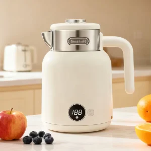 Minimalist Stainless Steel Portable Electric Kettle Digital Temperature Control Automatic Shut off Energy Efficient Household
