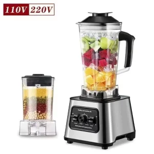 Mixeur 2.5L Juicer Blender Strong Power 6000W 2 in 1 Stainless Steel Blender