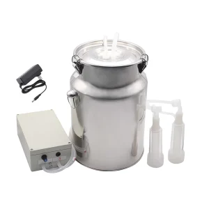 Mobile Cow and Sheep Milking Machine with Motor 304 Stainless Steel Small Charging Pulsating System