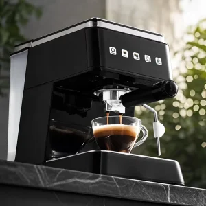 Modern 2 in 1 Electric Drip Coffee Maker & Milk Frother Combo with Self Cleaning Feature for Household & Hotel Use US