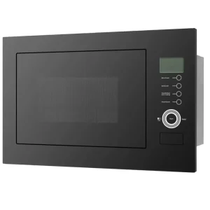 Modern 25L Built in Electric Microwave Oven Stainless Steel & Black Glass 900W Mechanical Control Household Kitchen