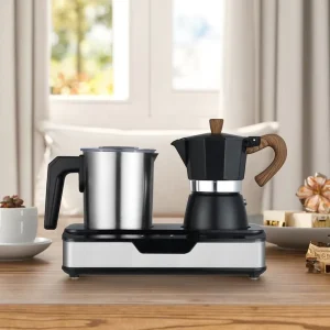 Modern Auto Stop Home Coffee Maker and Milk Frother Machine Electric Power Source for Household and Hotel Use