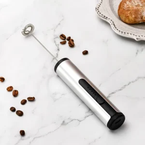 Modern Design Handheld Electric Mini Stainless Steel Egg Beater USB Rechargeable Milk Frother