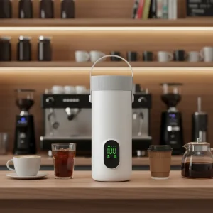 Modern Digital Display Temperature Control Cordless Electric Kettle Self Heating Stainless Steel Household Kettle