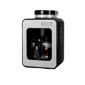 Modern Drip Coffee Machine with Integrated Grinder Fast Preparation Insulation Anti-Drip Filter Electric Power Source for Export