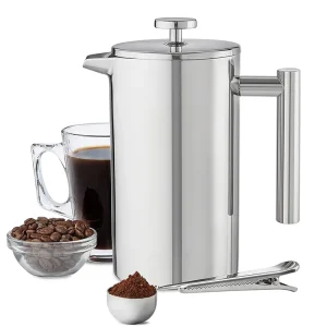 Modern Eco Friendly Stainless Steel Double Walled Insulated Coffee French Press Jug Coffee Maker