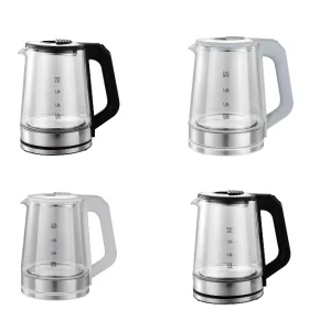 Modern Food Grade Glass Cordless Electric Kettle 2.0L 1500W Keep Warm LED 220V with 360 Rotational Base for Hotel Household Use