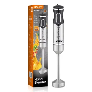 Modern Hand Blender High Power Immersion Blender Set Stainless Steel Handheld Electric 5+ Speeds A+ Energy Efficiency