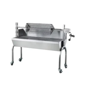 Modern Luxurious Outdoor Stainless Steel Charcoal BBQ Grill Folding Portable Camping Grill Adjustable Height Piezo Ignition