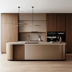 Modern Luxury Kitchen Cabinets Customized Color Design Complete Modular Kitchen Stainless Carcase Sink Accessory