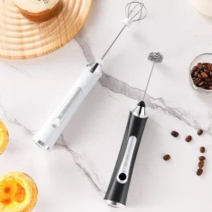 Modern Plastic Electric Milk Frother Coffee Frother with Three Speed Adjustment and Milk Mixer Function