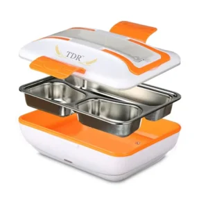 Modern Plastic Portable Tiffin Bento Thermo Electric Foods Warmer Lunch Box for Kitchen Office & Bedroom Use
