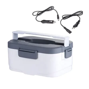 Modern Portable Electric 1.8L Lunch Box Heater 12V/24V/230V USB Eco Friendly for Household Home Office Car Warms Food