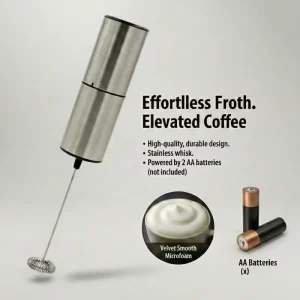 Modern Stainless Steel Automatic Electric Handheld Milk Frother & Foam Maker