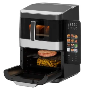 Modern Style Multifunction 7 Liter 10 Liter Two Separately Pot Air Fryer Oven with Colorful Display
