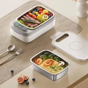 Modern USB Battery Charging Electric Heated Lunch Box Portable Cordless for Outdoor Household & Car Use