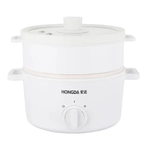 Multi-Cooker Electric Mini Hot Pot 1.5L Non-Stick Cooking Pot with Tempered Glass Lid for Students and Households