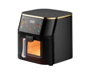 Multi Functional 12L Visual Large Capacity Modern Stainless Steel Electric Oven Air Fryer Observation Window Non Stick Household
