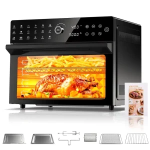 Multi Functional Air Fryer 18 in 1 Electric Countertop Convection Toaster Oven Rotisserie Dehydrator LED 30L Outdoor