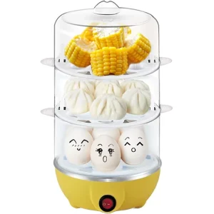 Multi Functional Egg Steamer Boiler PLastic Egg Cokker Mini Anti Dry Burning Egg Poacher