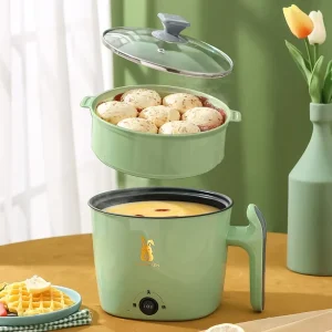 Multi Functional Electric Cooking Pot for Student Dormitory Use Hot Pot Button Control 600W Mini Multi Cooker All in One Heating