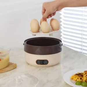 Multi Functional Mini Food Steamer for Breakfast Portable Electric Power Home Egg Boiler Cooker Make Soup
