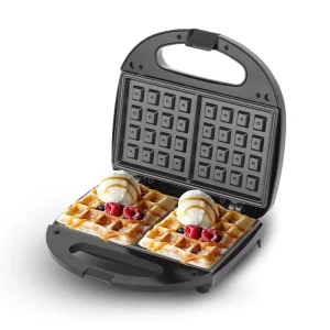 Multi Functional Vertical Sandwich Waffle Maker with Double sided Non Stick Board and Adjustable Temperature Control