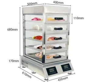 Multi Layer Separate Control Electric Steam Furnace Bun Steamer for Food Steaming Work