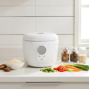 Multi Low Sugar Mini Electric Rice Cooker 1.5L 500W Cylinder Design Stainless Steel Digital Timer Control Household Hotel