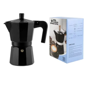 Multi capacity Black Espresso Moka Pot Multicapacity Aluminum Stovetop Moka Pot Coffee Maker