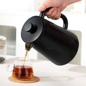 Multi-capacity French Press Coffee Maker 304 Stainless Steel Double-Walled Insulated French Press with Easy Grip Handle
