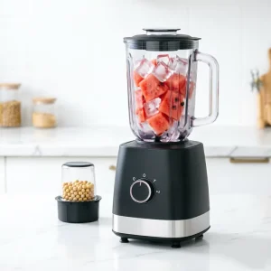 Multi function 2 in 1 Blender and Grinder 1.5L Glass Jar Electric Smoothie Maker with Soybean Mill for Ice Crushing and Juicing