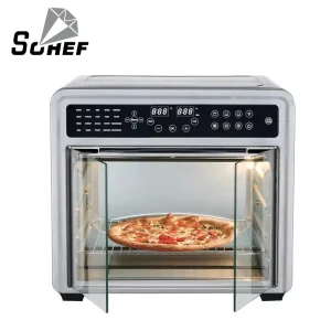 Multi-function Digital Air Fryer Oven 28L 1700W Stainless Steel Electric Automatic Shut-Off French/German Household Hotel Use