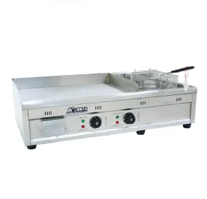 Multi-function Electric Griddle with Deep Fryer 8mm Stainless Steel Burger & Fries Making Machine